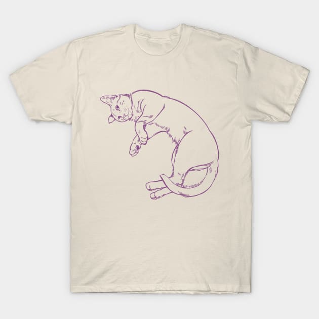 Sleepy Kitty T-Shirt by Catwheezie